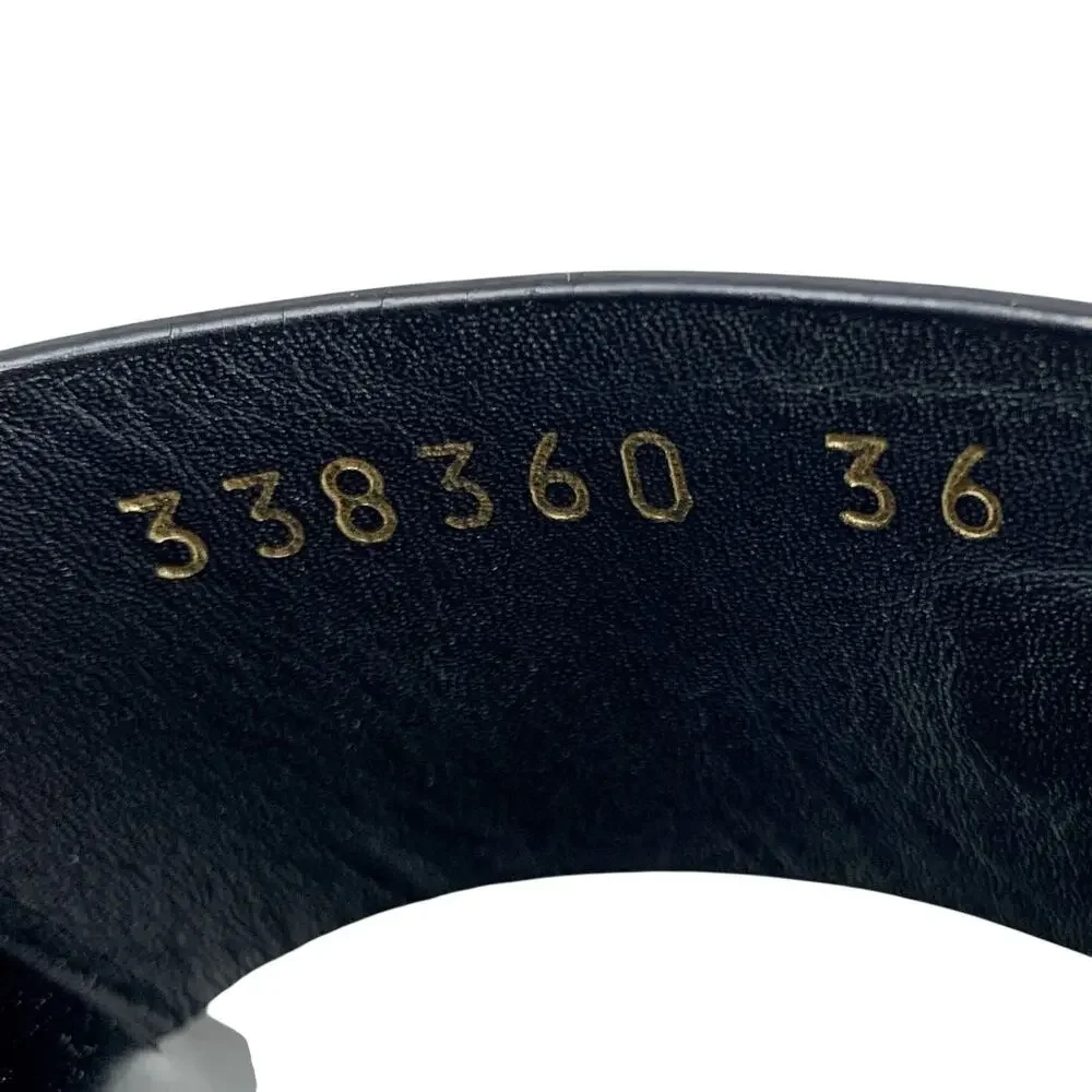 Gucci Horsebit Black Leather Thong Flat Sandals EU 36 Made in Italy